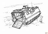 Coloring Tank Pages Printable Amphibious Army Armored Online Color Kids Personnel Carrier M113 Vehicles Categories sketch template