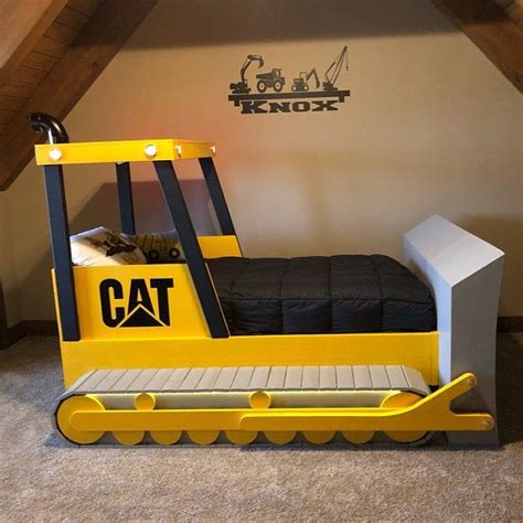 twin size bulldozer bed plans plans  create  etsy