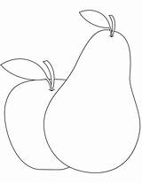 Coloring Pear Apple Pages Pears Drawing Printable Categories sketch template