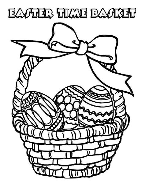 easter basket coloring pages  printable easter basket coloring pages