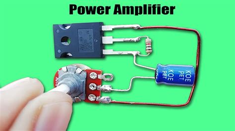 transistor power amplifier circuit youtube