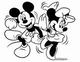 Mickey Mouse Colouring Sheets Coloring Pages Minnie Dancing Friends Color Disney Daisy Pdf Duck Print sketch template