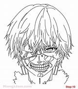 Ghoul Kaneki Ken Draw Lineart Mangajam Touka Chibi sketch template