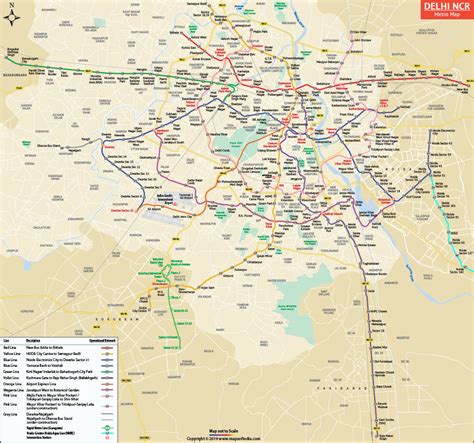 delhi ncr metro network map