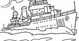 Coloring Navy Ship Ships sketch template