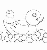 Coloring Rubber Duck Bubbles Pages Ducky Making sketch template