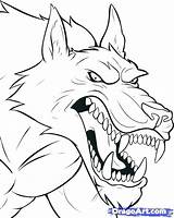 Coloring Pages Scary Wolf Werewolf Halloween Getcolorings Color Getdrawings sketch template