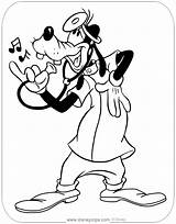 Goofy Coloring Pages Disneyclips Singing Stethoscope Into sketch template