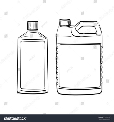 hand draw gallon plastic vector illustration