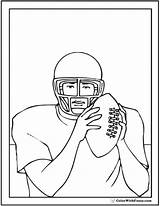 Coloring Quarterback sketch template