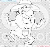 Prospector Dancing Happy Man Outlined Coloring Clipart Vector Cartoon Illustration Cory Thoman Regarding Notes Quick sketch template