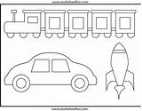 Worksheets Transportation Preschool Worksheet Coloring Shapes Kindergarten Color Printable Tracing Nursery Letter Worksheetfun Kids Car School Theme sketch template
