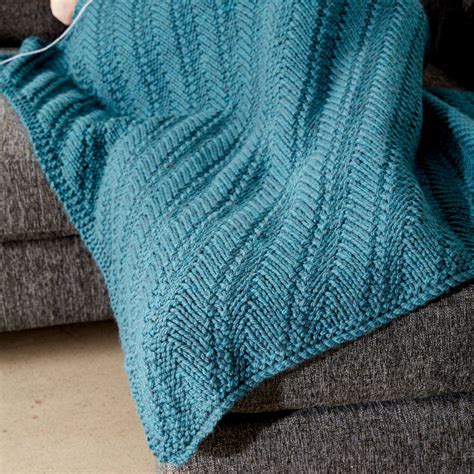 bernat reversible knit lap blanket  pattern knitting bee