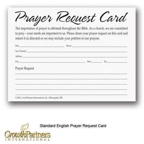 printable prayer request cards template