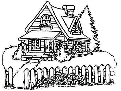printable house coloring pages home design info