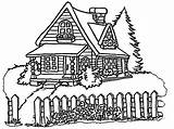 Coloring Pages House Cartoon Colouring Houses Printable Kids Clipart Adult Sheets Doll Book Winter Girls Cute Color Big Sheet Small sketch template