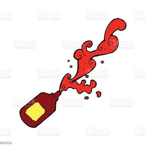 cartoon squirting ketchup stock illustration download image now istock