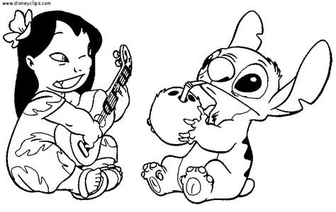 drawing lilo stitch  animation movies printable coloring pages