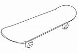 Skateboard Coloring Draw Pages Printable Easy Simple Step Cool Boy Kids sketch template