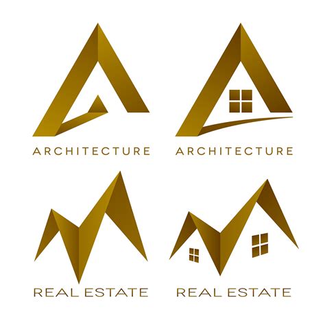 architecture vector logos real estate icons  vector art  vecteezy