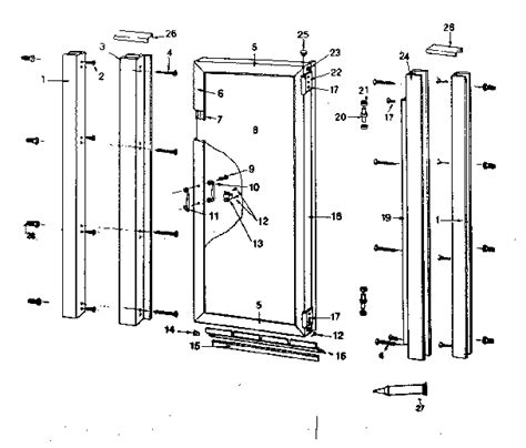 aqua glass shower door parts