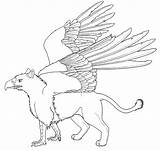 Coloring Griffin Pages Griffon Gryphon Poe Edgar Allan Designlooter Getcolorings Getdrawings Color Outline 94kb Printable Fantastic sketch template