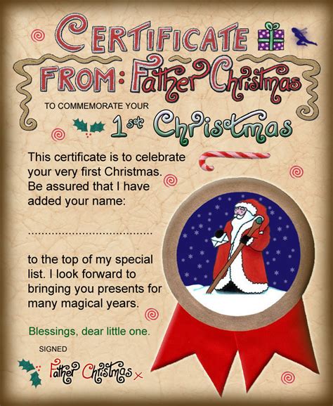 santa certificate  christmas rooftop post printables
