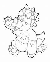 Coloring Triceratops Baby Pages Printable sketch template