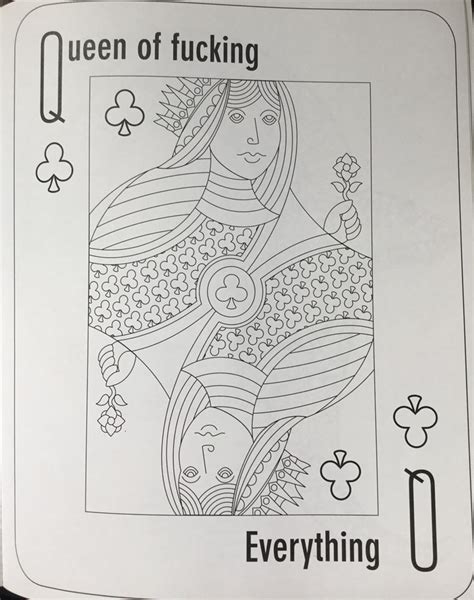 card colouring page queen  clubs colouring pages coloring pages color