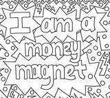 Coloring Pages Money Printable Finance Magnet Kids Etsy Quote Personal Law sketch template