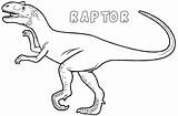 Raptor Dinosaur Coloring sketch template