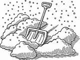 Snow Clipart Shovel Clip Drawing Cliparts Shovels Winter Shoveling Library Vector sketch template