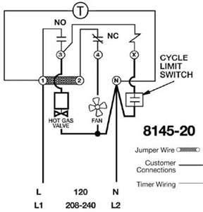 refrigerator defrost timer wiring diagram