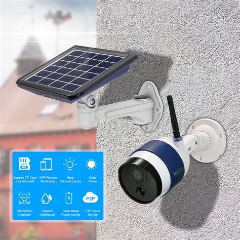 buy wireless hd p wifi solar powered wifi camera motion activated bullet ip