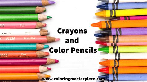 crayons  color pencils adult coloring masterpiece