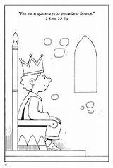 Joash King Boy Coloring Pages Bible Story Template Rei Josias sketch template