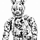 Springtrap Fnaf Coloring Pages Foxy Drawing Nightmare Spring Trap Body Bonnie Colouring Color Printable Getcolorings Print Getdrawings Colori Collection Deviantart sketch template