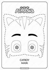 Catboy Pj Masks Printable Coloring Mask Pages Coloringoo sketch template