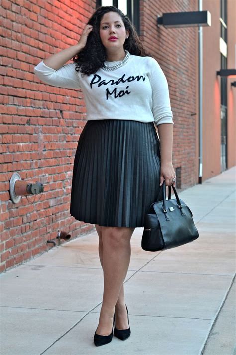 5 stylish ways to wear a plus size pleated skirt as a plus size girl page 2 of 5 sexy