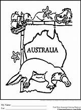 Coloring Australia Colouring Australian Animals Pages Clip Kids Sheets Animal Places Info Printable Popular Boys Library Choose Board sketch template