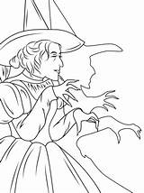 Oz Wizard Coloring Wicked Pages Drawing Witch West Evil Tornado Great Color Printable Realistic Powerful Print Halloween Kids Colour Template sketch template