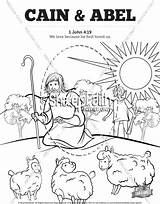 Abel Cain Coloring Bible Pages Sunday School Sharefaith sketch template