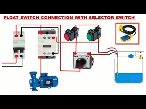 float switch wiring connection  selector switch float switch installation youtube basic