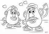 Potato Coloring Mr Head Mrs Pages Toy Story Printable Super Sheets Drawing Kids Disney Dibujos Patate Et Coloriage Mme Imprimer sketch template