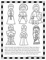 Saints Packet Worksheet Souls Reallifeathome Template Religion Learn Packets Communion sketch template