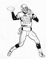 Coloring Football Pages Patriots England Player Printable Nfl Logo Tom Brady Falcons American Atlanta Drawing Super Sheets Bowl Print Color sketch template