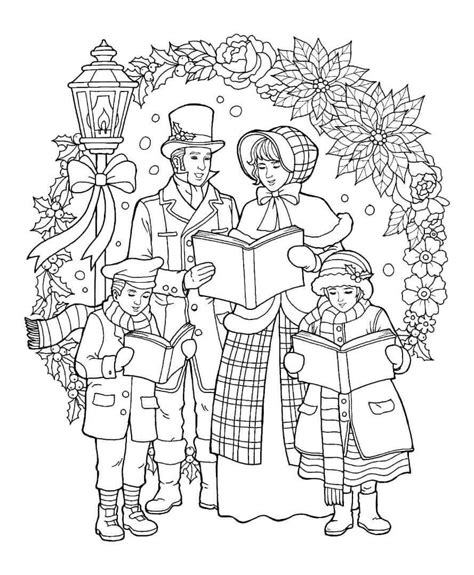 christmas carol coloring pages printable