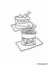 Pastry Coloring Pages Getcolorings Printable sketch template