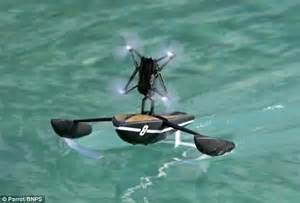 hydrofoil quadcopter drone seamlessly films   air   water