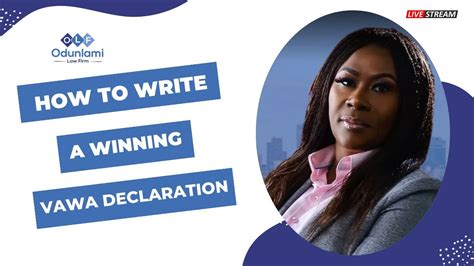 write  winning vawa declaration youtube